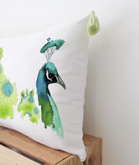 PAVO REAL II Personalized Cushion