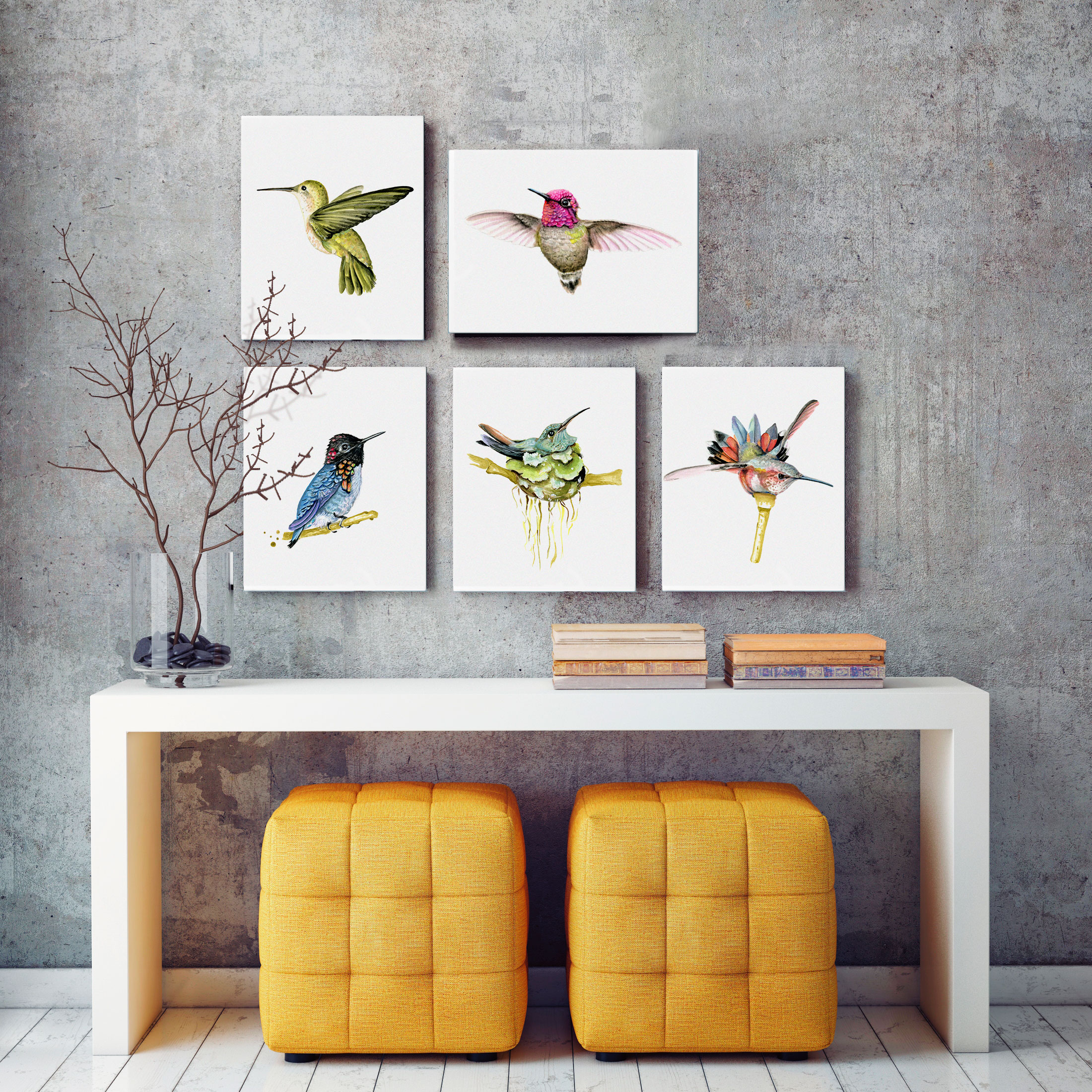 cuadro colibries